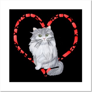 RAGAMUFFIN CAT HEART Posters and Art